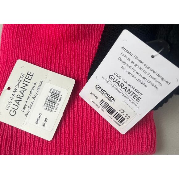 Athleta Onesize Acrylic Pink & Black NWT Double Beanies main image 5